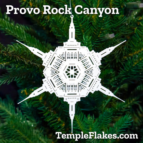 Provo Rock Canyon Temple Christmas Ornament